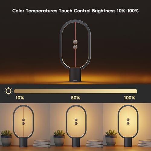 Xhope4u Table Lamp for Bedroom - Balance Lamp,Bedside Lamp with Touch Dimmer,Nightstand Lamp,3 Level Brightness Rechargere...