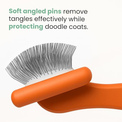 Slicker Brush for Dogs - Goldendoodle Brush with Poodle Comb and Cases Included - Goldendoodle Must Haves Grooming Tools -...