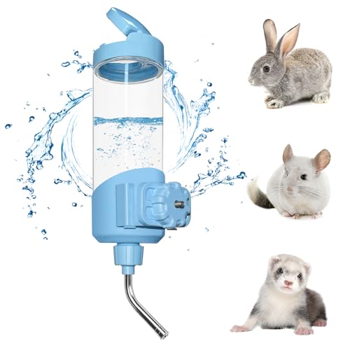 Vannon Top Fill Small Animal Water Dispenser for Cage, 23oz Auto Feeding Crate Water Bottle for Rabbit, Chinchilla, Ferre...