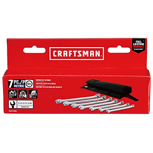 CRAFTSMAN MM WRENCH SET IN POUCH, 7PC (CMMT21086)