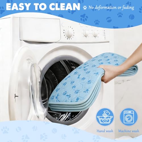 SHEJIZE Cooling Dog Mat, Q-Max>0.4 Breathable Cooling Pad for Dogs, Washable Dog Crate Mat, Non-Slip Dog Cooling Bed for I...