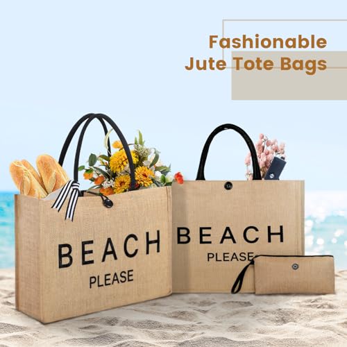 Trifabricy Beach Bag, Large Beach Bag for Women, Woven Straw Beach Tote Bag Waterproof, Weaving Swim Gym Shopping Travel B...