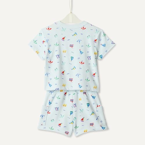 Amazon Essentials x Sofia Grainge Babies, Toddlers, and Boys' T-Shirt and Short Play Set, Multipacks