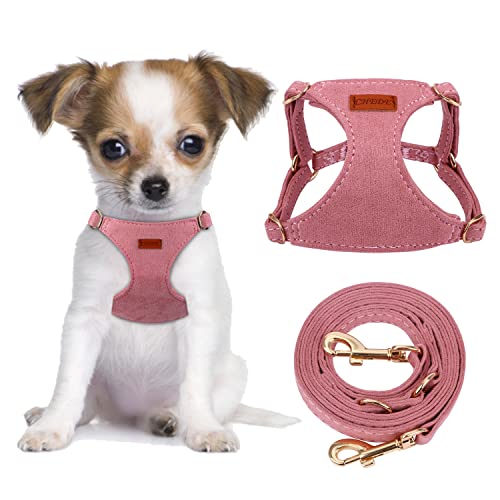 CHEDE No Pull Puppy Harness and Multifunction Dog Leash Set- 8 Colors Soft Adjustable No Choke Escape Proof Cute,Lightweig...