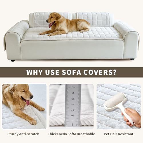 PJLZJFBY Couch Covers for Dogs Washable, Non Slip Couch Covers for Loveseat Sofa Pet Friendly, Soft Fuzzy Sofa Covers for ...