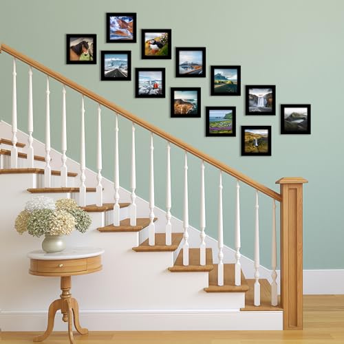 Americanflat 5x5 Picture Frame with Polished Plexiglass - Set of 12 - Signature Collection - Picture Frames with Engineere...