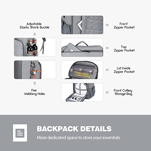 Maelstrom Cooler Backpack - 35/50 Can Insulated Soft Cooler Lunch Bag for Camping, Beach, Hiking & Shopping