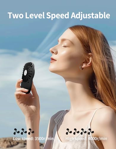 Aluan Handheld Mini Fan Powerful Small Personal Portable Speed Adjustable USB Rechargeable Eyelash Fan for Kids Girls Boys...