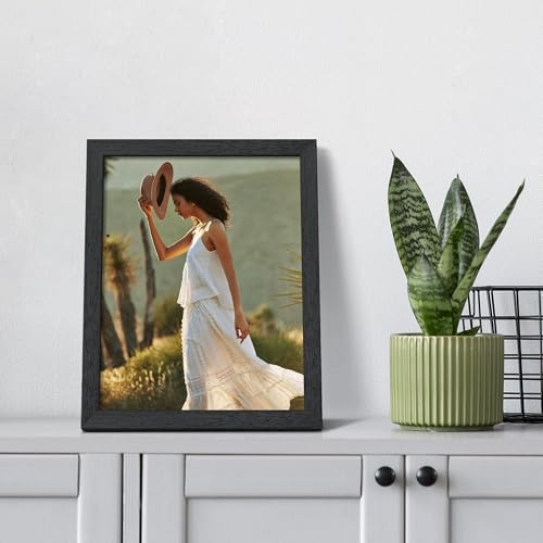 upsimples 8x10 Picture Frame, Wall Gallery Photo Frames with Engineered Wood, Black 1 Pack