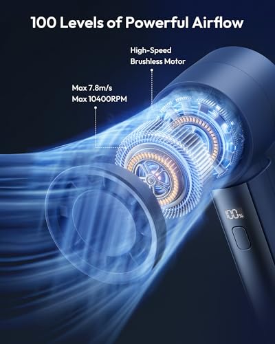 Gaiatop Small Handheld Fan Portable, Powerful High Speed Turbo Cooling, 4000mAh USB Rechargeable Battery Operated Mini Per...