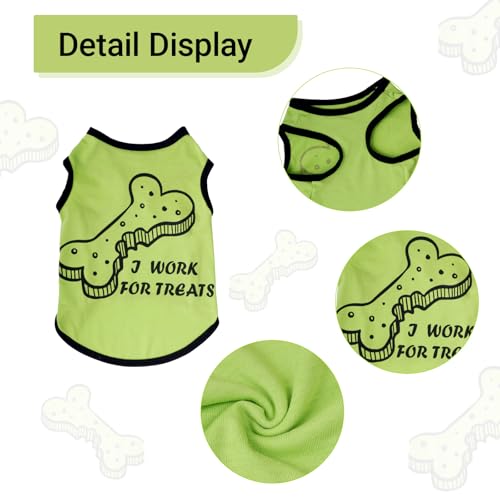 hoyuwak 8 Pieces Pet Shirts Funny Dog Printed Clothes Breathable Cool Puppy Sleeveless Vests for Summer