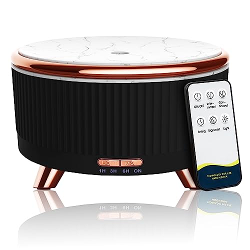 Diffusers for Essential Oils Large Room, 500ml Aromatherapy Diffuser Cool Mist Humidifier with Remote Control,7 Colors Lig...