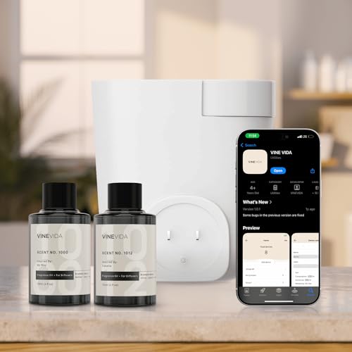 VINEVIDA Prime Plug-in Aroma Diffuser for Home & Office | Waterless Diffuser - Cold Air Diffuser for Essential Oils (2 Hot...