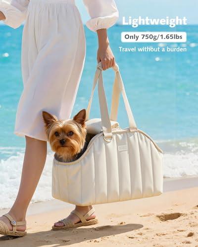 Pecute Cat Purse Carrier, Lightweight Cat Carriers for Small Cats with Large Pockets, Cat Soft-Sided Carriers up to 6.6lb...