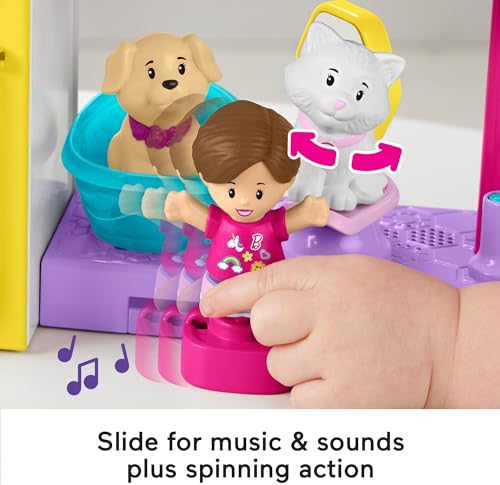 Fisher-Price Little People Barbie Toddler Toy Play and Care Pet Spa Playset with Music & Sounds for Pretend Play Kids Ages...