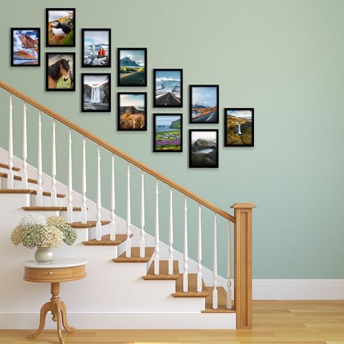 Americanflat 8x11 Picture Frame with Polished Plexiglass - Set of 12 - Signature Collection - Picture Frames with Engineer...