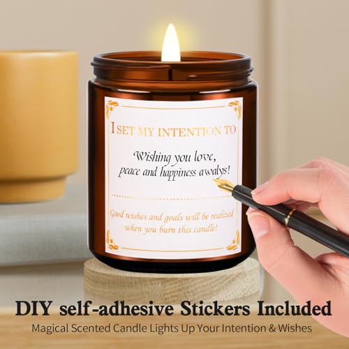 4 Pack Scented Candles for Home, 36 Oz 200 Hours Burn, Luxury Amber Jar Natural Soy Candles, Aromatherapy Candles Set, Can...
