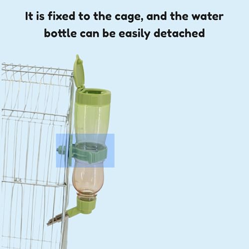 Leak-Proof Small Animal Water Bottle for Chinchillas, Guinea Pigs & Rabbits, Bird & Parrot Water Dispenser (Pink, 8.12oz)