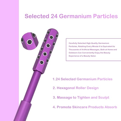 Ice Roller for Face, Germanium Stone Faceroller for Up Lifting and Skin Care, Beauty Sculptor Roller, Uplifting Face Massa...