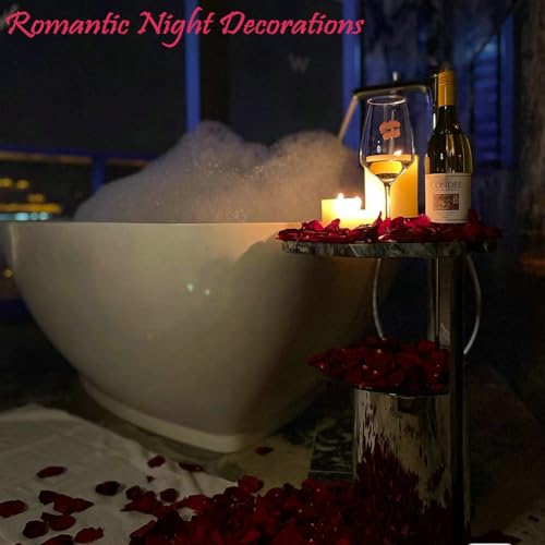 CODE FLORIST 2200 PCS Dark-Red Silk Rose Petals for Romantic Night,Wedding,Proposal Anniversary Flower Decorations