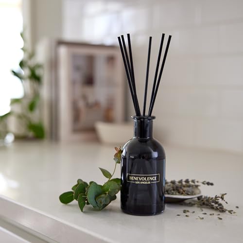 Benevolence LA Reed Diffusers for Home, Lavender & Eucalyptus Relaxing Fragrance | Aromatherapy Reed Diffuser Sticks with ...