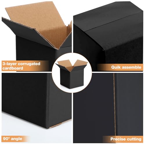 Yeaqee 72 Pcs Shipping Boxes Corrugated Cardboard Small Shipping Boxes for Packaging Mailing Packing Moving Small Business...
