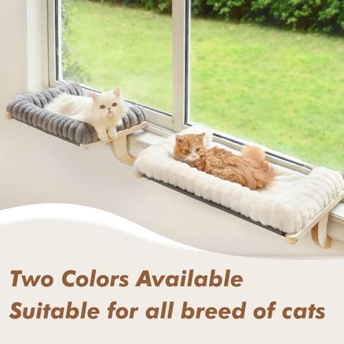 valigogo Cloud-Soft Cat Window Sill Perch with Zipper Designed Cushioned Bed, Supportive Cat Window Seat with Premium Soli...