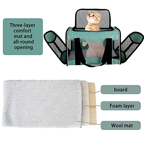 Cat Carrying Case Pet Dog Carrier Soft-Sided Cat Bag Airline Approved, Pet Travel Carrier Up to 15 Lbs, Collapsible Cats C...