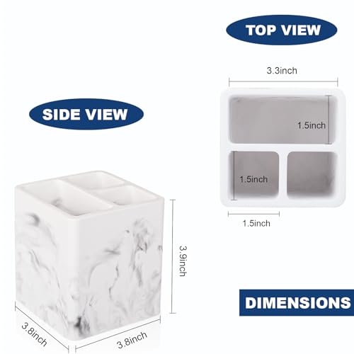 Diatomite Toothbrush Holders for Bathrooms, Electric Toothbrush and Toothpaste Holder 3 Slots Tooth Brush Organizer for Ba...