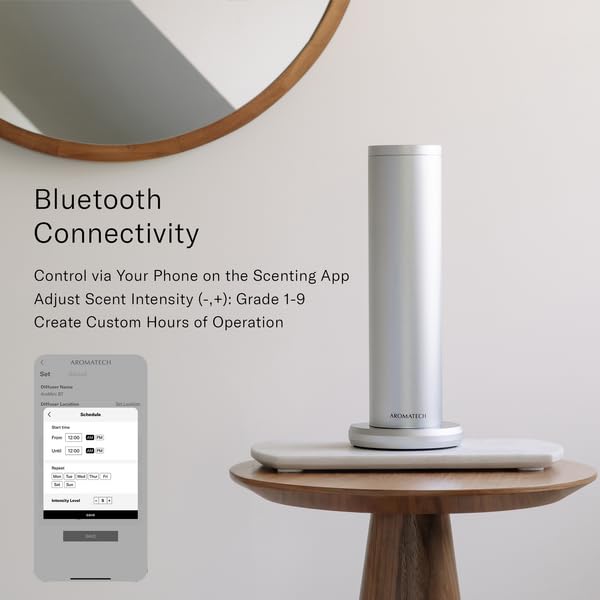 AromaTech New AroMini BT Plus Scent Diffuser w/Bluetooth – Cold-Air Diffusion Scent Machine for Home, Office, Hotel, Spa –...