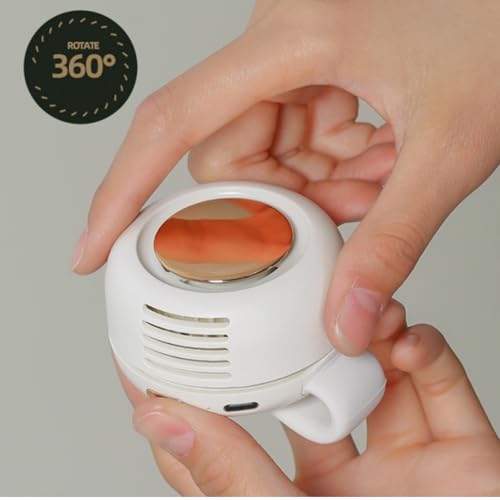 Portable Silent Mini Bladeless Fan Clip On, 2026 New Adjustable 3 Speeds Suspended Waist Fans for Shirt, Mini Fan With Cli...