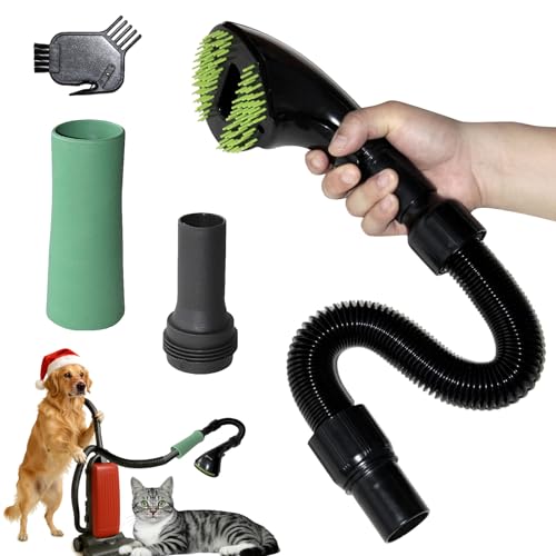 Gforest Pet Vacuum Grooming Comb Brush Hair Remover Shedding Deshedding Attachment Tool Kit for Dogs and Cats (black)