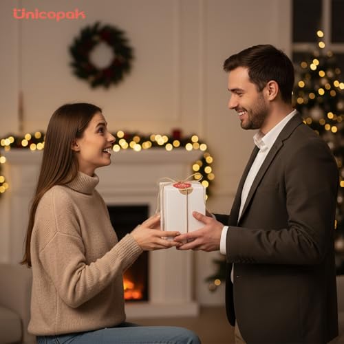 UnicoPak 30 Pack 4x4x6 White Gift Boxes with Lids - Tall Small Gift Boxes for 16oz Mason Jars, Candles, Mugs - Pop-Up Easy...