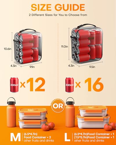 HOTOR Lunch Bag for Men & Women - Large Capacity Insulated Lunch Bag with Mutiple Pockets, Wear-Resistant Cooler Lunch Box...