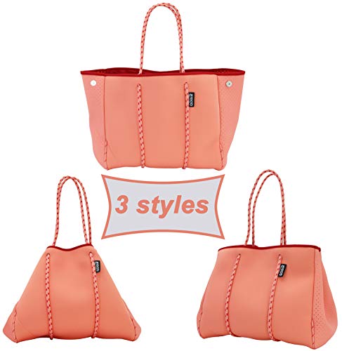 QOGiR Neoprene Multipurpose Beach Bag Tote with Inner Zipper Pocket … … … …