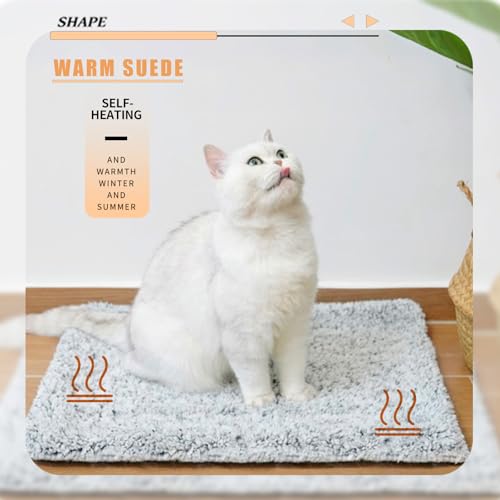 WKWLK Two Uses'Cat Mat,Cooling&Self Warming Cat Mat.18 * 24in-Cooling Cat Pad.Hot/Cold Mat for Pets.Cats self Heating pad....