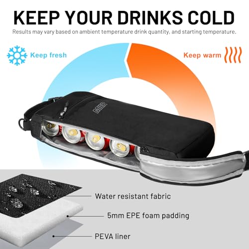 MIER Golf Bag Cooler Insulated Soft Cooler Bag Golf Accessories for Men 9 Cans Portable Beer Cooler Sleeve for Picnic Beac...