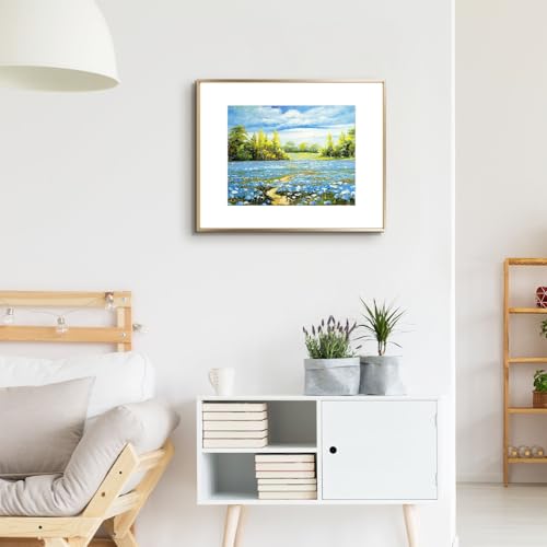 Golden State Art, 16x20 Gold Picture Frame Displays Photo 11x14 with Mat or 16 x 20 Without Mat for Wall Mounting, Classic...