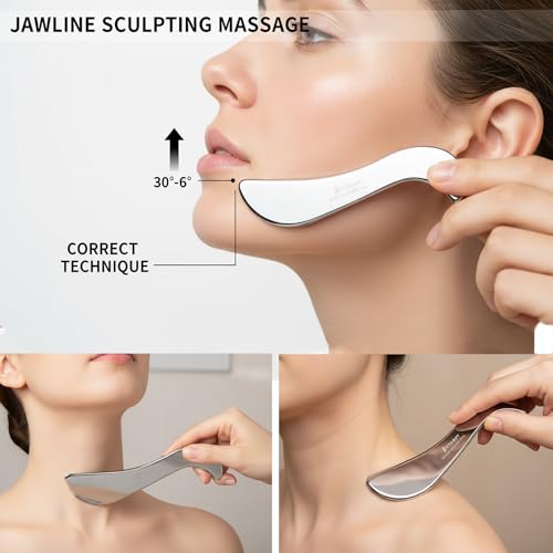 BYYDDIY Stainless Steel Gua Sha Muscle Scraper Tool,Scar Tissue Tool,Physical Therapy Tools,Muscle Scraping Tool,Guasha Ma...
