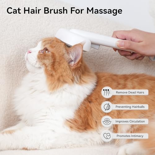 Aumuca Cat Brush for Shedding, Cat Brushes for Indoor Cats, Cat Brush for Long or Short Haired Cats, Cat Grooming Brush Ca...