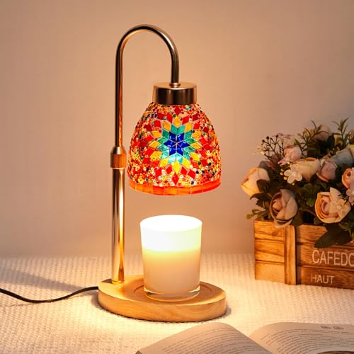 Baquler Turkish Candle Warmer Lamp with Timer Electric Dimmable Candle Warmer Turkish Table Lamp Adjustable Height Morocca...