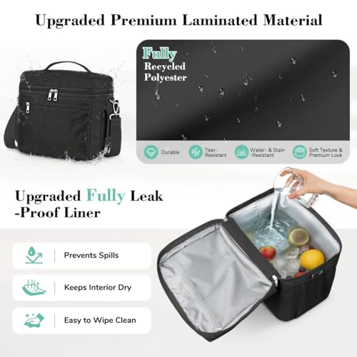 DALINDA Insulated Lunch Bag Lunch Box for Women Men,Leak-Proof Cooler Bag Lunchbox Lightweight for Work Picnic,Study,Beac...
