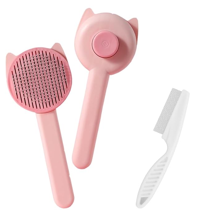 Henqia Cat Brush for Shedding, Kitten Brushes for Indoor Cats, For Long or Short Haired Cats,Cat Hair Brush Grooming Deshe...