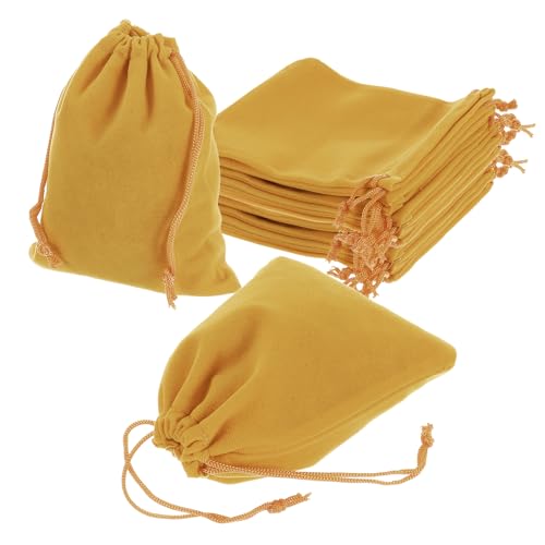 uxcell 20 Pcs Velvet Drawstring Bag, 4 x 5 Inch Jewelry Velvet Pouches Gift Bags for Wedding Party Favor Candy Jewelry Pac...