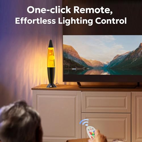 Large LED Liquid Motion Lamps Black 17 Colors Changing Lamp 16 Inch with Remote Giant Relax Mood Night Light for Kids Adul...