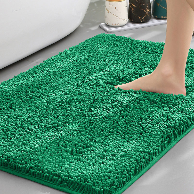 Bathroom Floor Mat, Bath Entrance Water-absorbent Carpet, Chenille Anti-slip Foot Pad