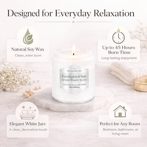 Scented Candles Gift Set for Women, 6 Pack Aromatherapy Soy Candles for Home, Long Lasting Decorative Jar Candles for Birt...