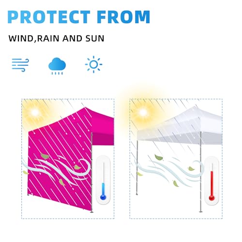 Joramoy Canopy Tent Sidewalls for 10×10 Pop Up Canopy, 3 Pack Instant Canopy Sunwall, Waterproof and UV Protection Canopy ...