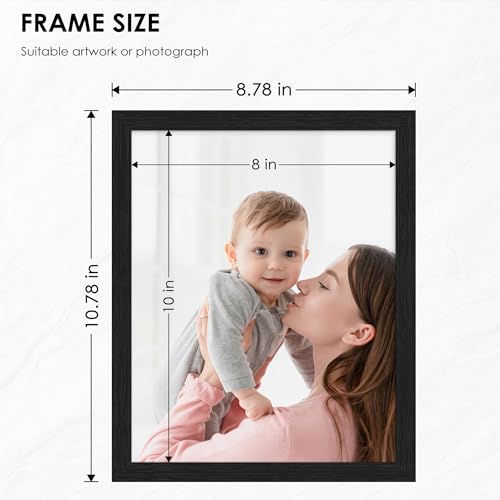 PEALSN 8x10 Picture Frame Set of 6, Black Picture Frames with HD Plexiglass,Wall Gallery Photo Frames for Wall Mounting or...