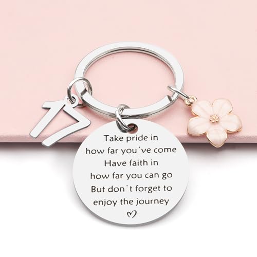 Juesly Birthday Gifts for Girls, Happy Birthday Keychain for 15 16 17 18 19 20 21 Year Old Girls Sister Daughter